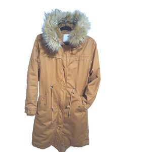 Uoiuxc Women's Medium‎ Hooded Winter Coat Warm Faux Fur Lined Parka Long Jacket